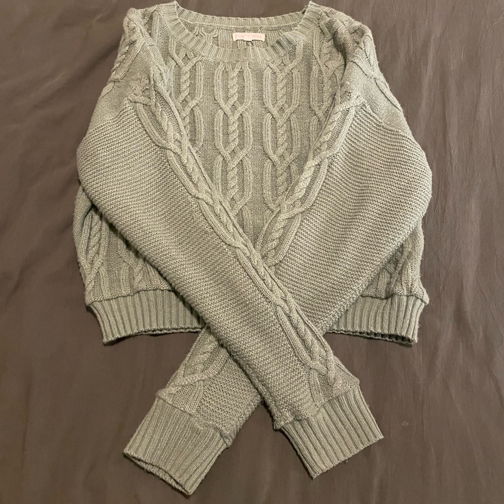 LA Hearts green sweater